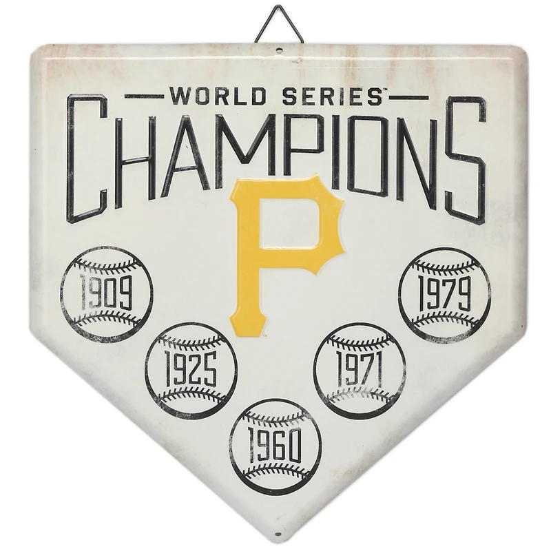 Pittsburgh Pirates 12" x 12" World Series Home Plate Metal Sign