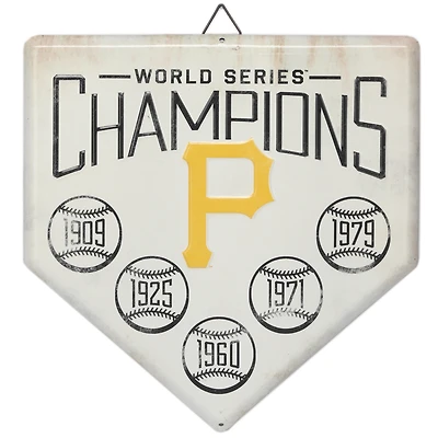 Pittsburgh Pirates 12" x 12" World Series Home Plate Metal Sign