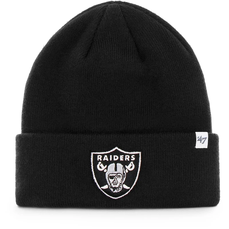 Youth '47 Black Las Vegas Raiders Basic Cuffed Knit Hat