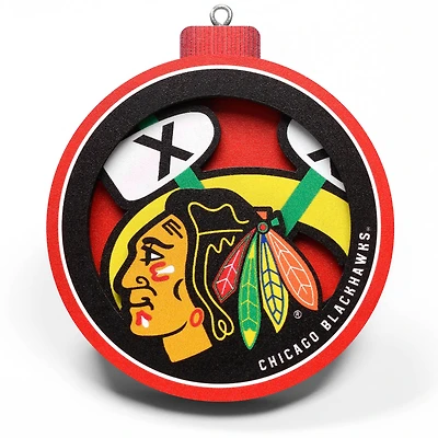 Chicago Blackhawks 3D Logo Series Ornament