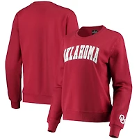 Women's Colosseum Crimson Oklahoma Sooners Campanile Pullover Sweatshirt