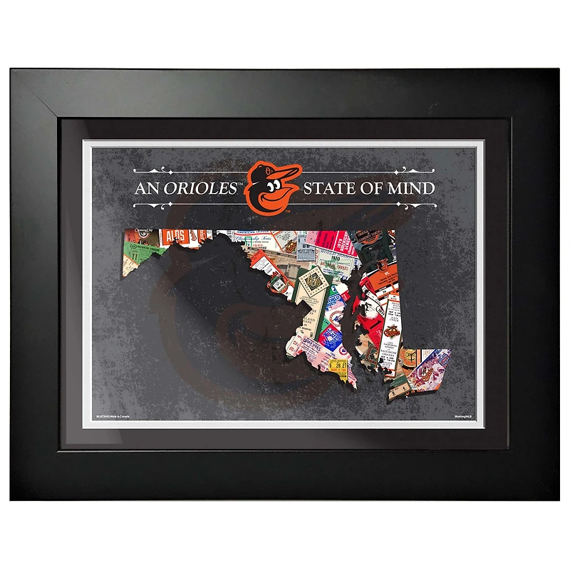 Baltimore Orioles 12'' x 16'' State of Mind Wall Art
