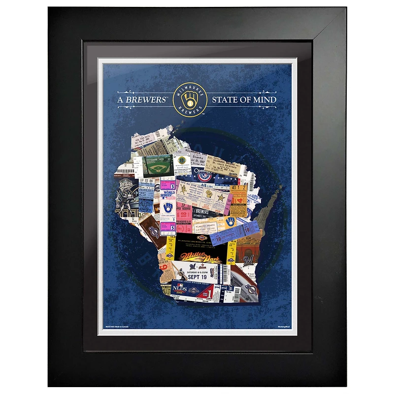 Milwaukee Brewers 12'' x 16'' State of Mind Wall Art