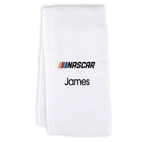 Newborn & Infant White NASCAR Personalized Burp Cloth