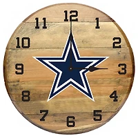 Imperial Dallas Cowboys Oak Barrel Clock