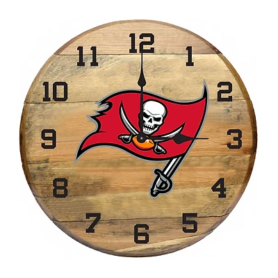 Imperial Tampa Bay Buccaneers Oak Barrel Clock