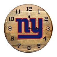 Imperial New York Giants Oak Barrel Clock