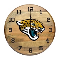 Imperial Jacksonville Jaguars Oak Barrel Clock