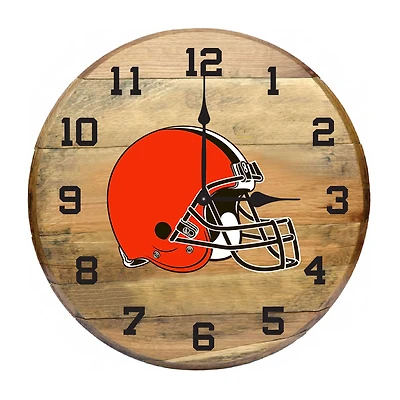Imperial Cleveland Browns Oak Barrel Clock