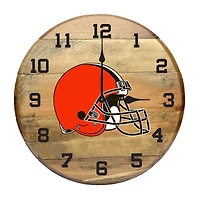 Imperial Cleveland Browns Oak Barrel Clock