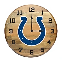 Imperial Indianapolis Colts Oak Barrel Clock