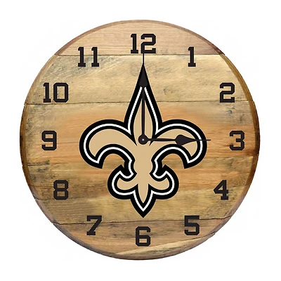 Imperial New Orleans Saints Oak Barrel Clock