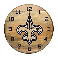 Imperial New Orleans Saints Oak Barrel Clock