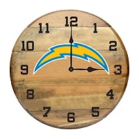 Imperial Los Angeles Chargers Oak Barrel Clock