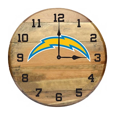 Imperial Los Angeles Chargers Oak Barrel Clock