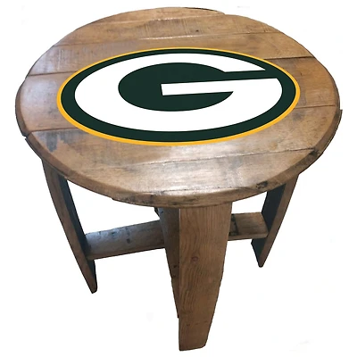 Imperial Green Bay Packers Oak Barrel Table