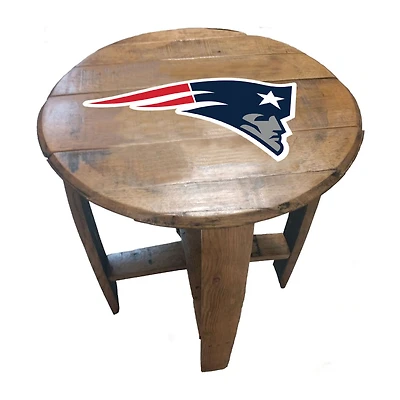 Imperial New England Patriots Oak Barrel Table