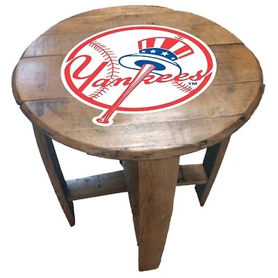 Imperial New York Yankees Oak Barrel Table