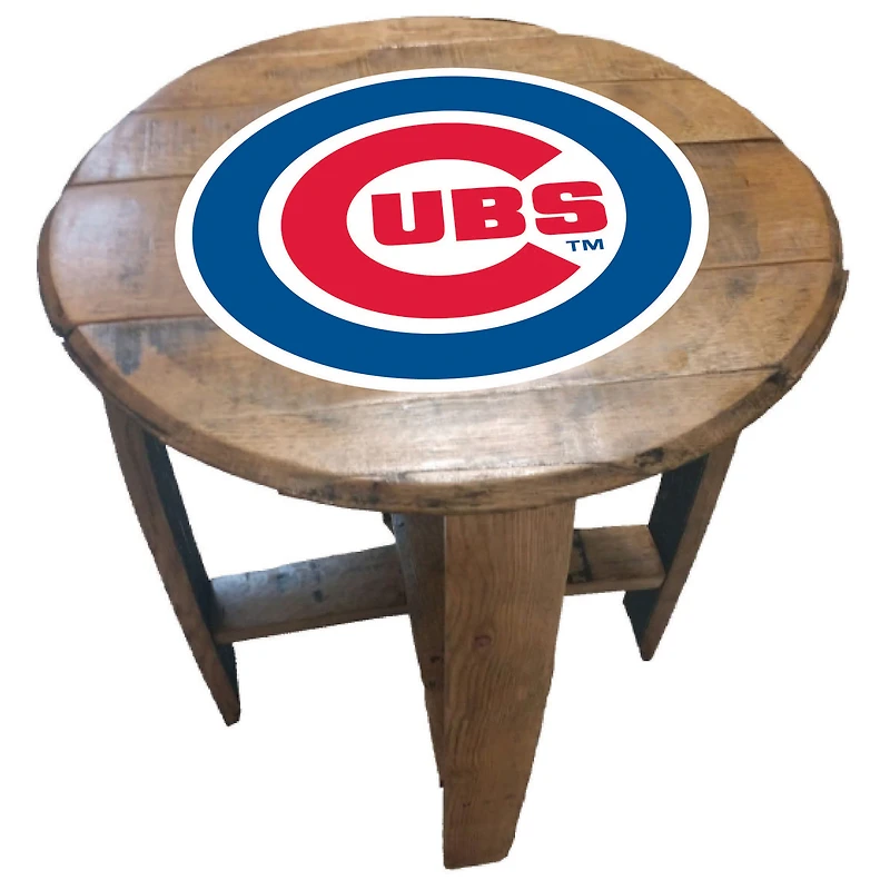 Imperial Chicago Cubs Oak Barrel Table