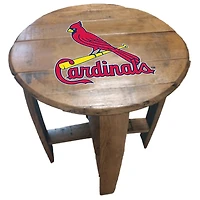 Imperial St. Louis Cardinals Oak Barrel Table