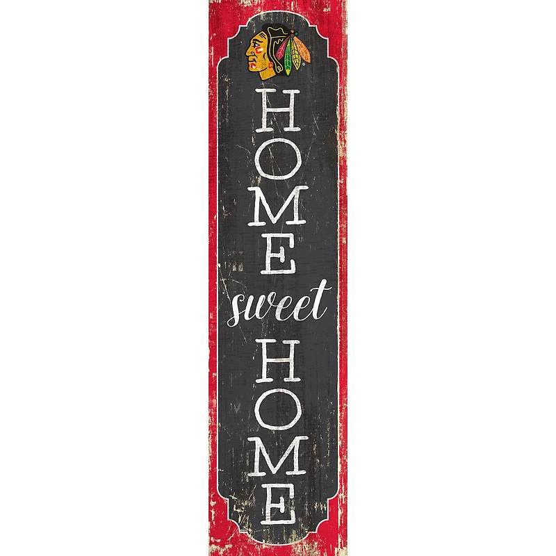 Chicago Blackhawks 24" Home Sweet Home Leaner Sign