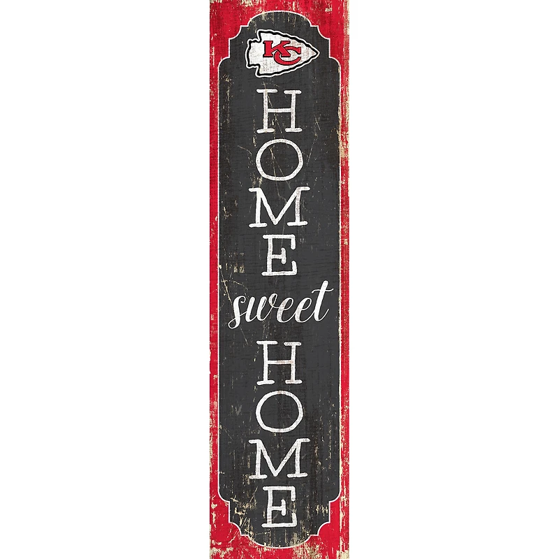 Kansas City Chiefs 24" Home Sweet Home Leaner Sign