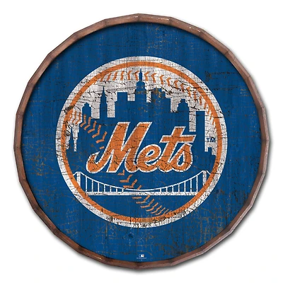 New York Mets 24" Cracked Color Barrel Top Sign