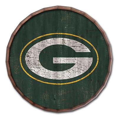 Green Bay Packers 24" Cracked Color Barrel Top Sign