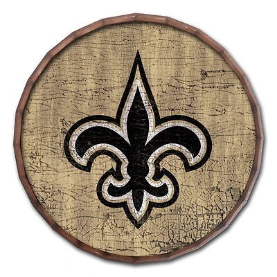 New Orleans Saints 24" Cracked Color Barrel Top Sign