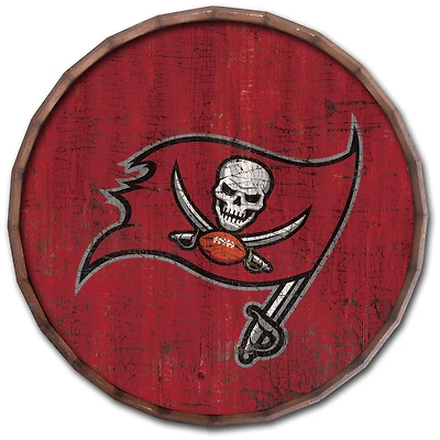 Tampa Bay Buccaneers 24" Cracked Color Barrel Top Sign