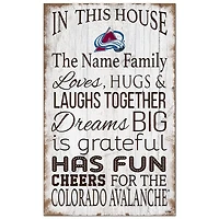 Colorado Avalanche Personalized 11" x 19" In This House Sign