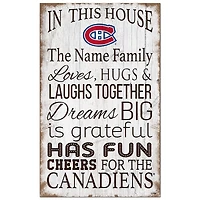 Montreal Canadiens Personalized 11" x 19" In This House Sign