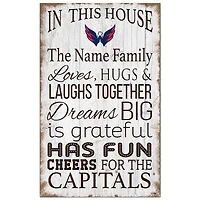 Washington Capitals Personalized 11" x 19" In This House Sign