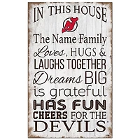 New Jersey Devils Personalized 11" x 19" In This House Sign