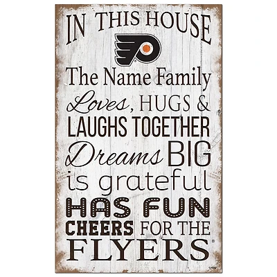 Philadelphia Flyers Personalized 11" x 19" In This House Sign