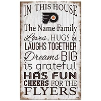 Philadelphia Flyers Personalized 11" x 19" In This House Sign