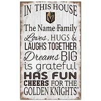 Vegas Golden Knights Personalized 11" x 19" In This House Sign