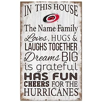 Carolina Hurricanes Personalized 11" x 19" In This House Sign