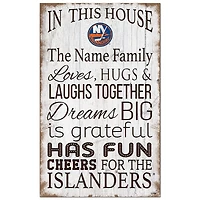 New York Islanders Personalized 11" x 19" In This House Sign