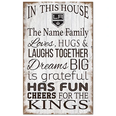 Los Angeles Kings Personalized 11" x 19" In This House Sign