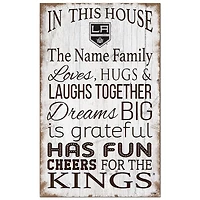 Los Angeles Kings Personalized 11" x 19" In This House Sign