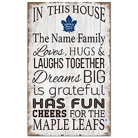 Toronto Maple Leafs Personalized 11" x 19" In This House Sign