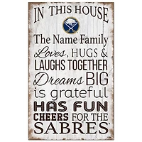 Buffalo Sabres Personalized 11" x 19" In This House Sign