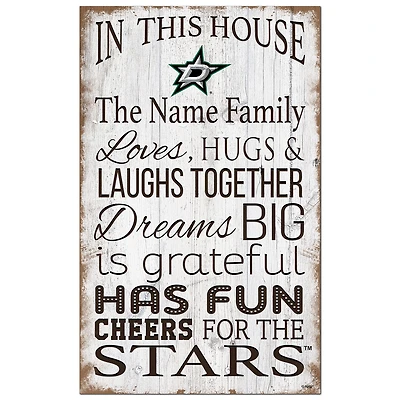 Dallas Stars Personalized 11" x 19" In This House Sign