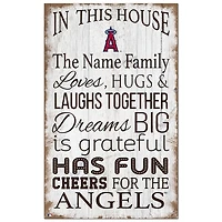 Los Angeles Angels Personalized 11" x 19" In This House Sign