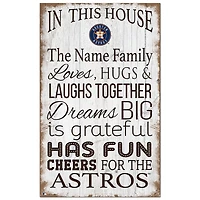 Houston Astros Personalized 11" x 19" In This House Sign