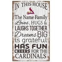 St. Louis Cardinals Personalized 11" x 19" In This House Sign