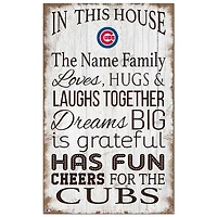 Chicago Cubs Personalized 11" x 19" In This House Sign