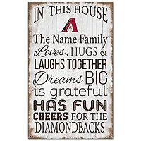 Arizona Diamondbacks Personalized 11" x 19" In This House Sign