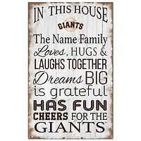 San Francisco Giants Personalized 11" x 19" In This House Sign